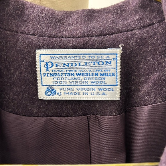 Pendleton Purple Blazer with Notched Lapels and Wool-Blend Fabric - Picture 5 of 6